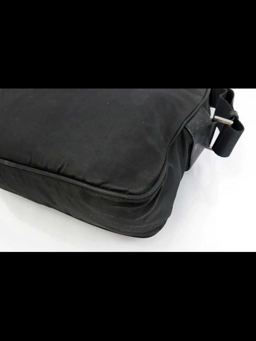 Prada Black Nylon Messenger Bag for Men